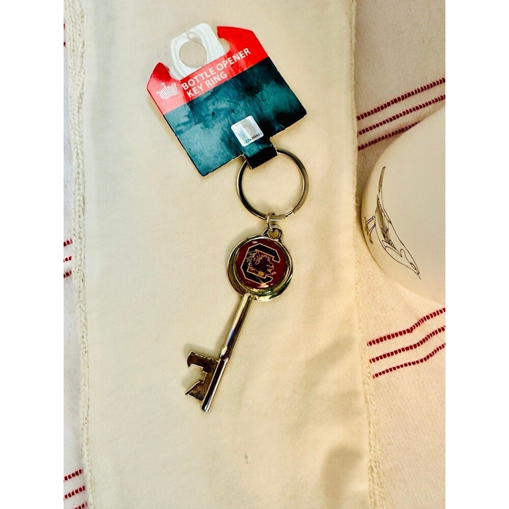 South Carolina Gamecocks Bottle Opener Keychain New With Tag